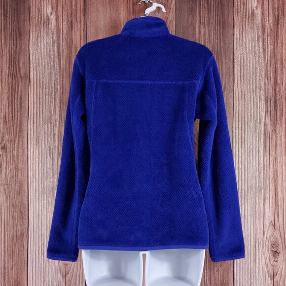 *FLAW* Patagonia Womens Size Medium Re-Tool Snap-T Pullover Sweater Blue 25442 - Picture 5 of 13